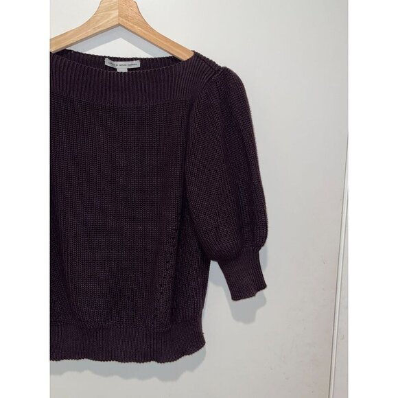 Autumn Cashmere  Shaker Puff Sleeve Copped Sweater Womens Small - Picture 8 of 8